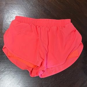SHEIN hot pink running shorts. Super soft and comfy! Worn twice. No snags.